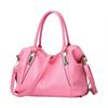 Women Handbag Faux Leather Large Capacity Colid Color Alloy Buckle Commute Smooth Lady Travel Crossbody Bag