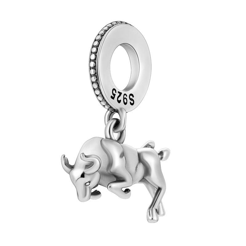 Dora Copper Plated 925 Silver Beaded Accessories Diy Cute Animal Bracelet Necklace Pendant Gift