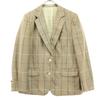 Burberrys 90s Old Check Long Sleeve Gold Button Blazer Brown Women Used