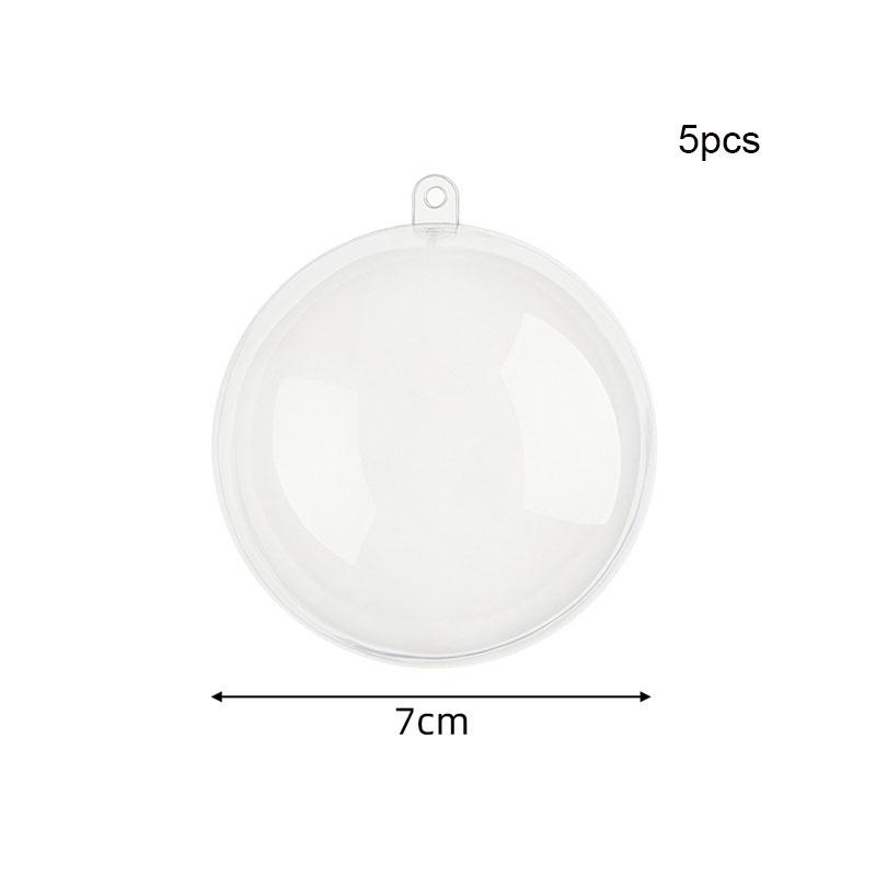 5 шт. 4/5/6/7/8 см прозрачные открытые пластиковые рождественские украшения шар прозрачный безделушка украшение подарочная коробка украшение для вечеринки