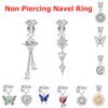 Button Ring Earrings Cartilage Clip Faux Belly Piercing Body Jewelry Fake Belly Ring Navel Rings
