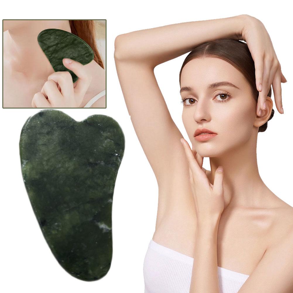 1Pcs Natural Jade Stone Massager Guasha Board for Neck Relief Face Thining Prevent Wrinkles Beauty Product Skin Care Health Tool