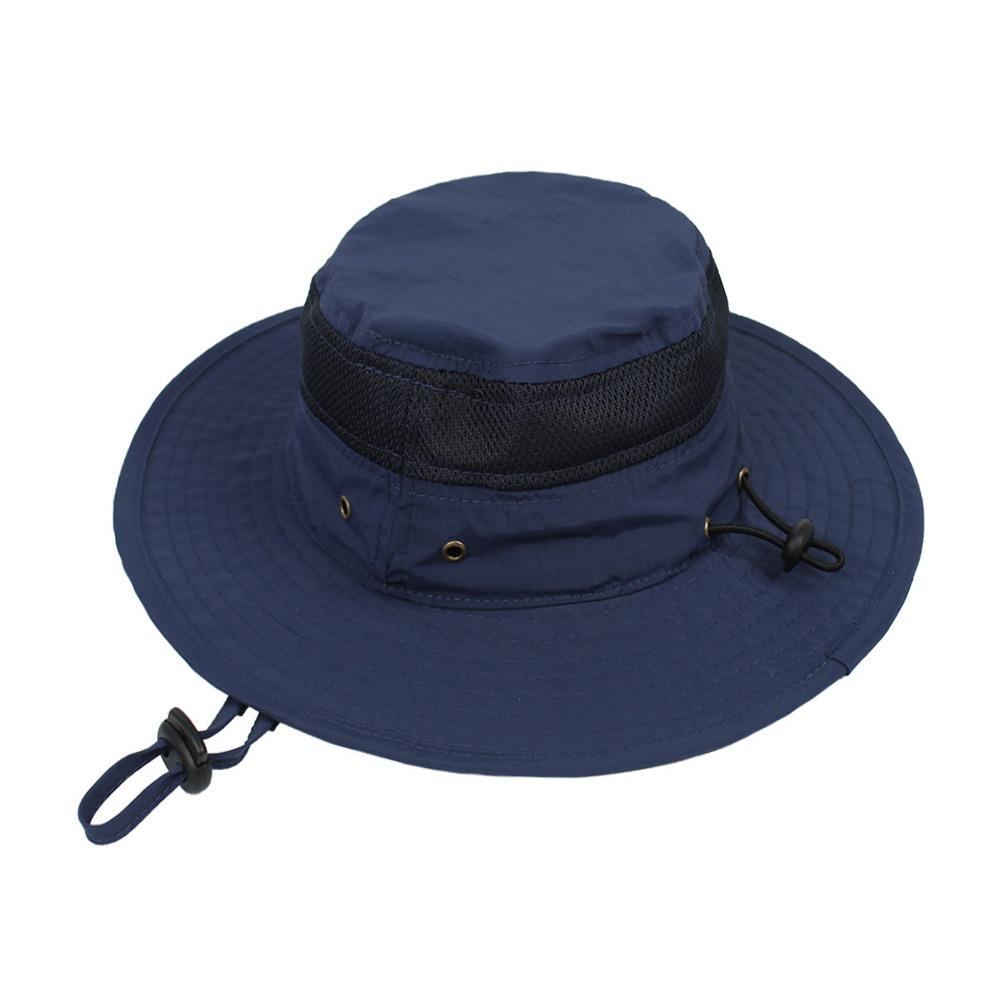 UV Protection Children's Mesh Bucket Hat Adjustable Beach Playing Hat for Boys & Girls