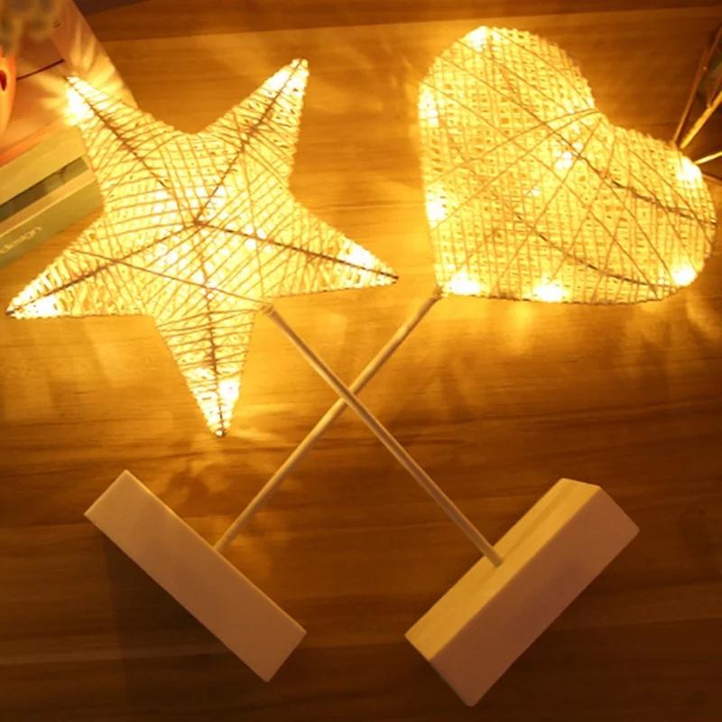 Rattan Small Table Lamp Home Decoration Styling Lamp Home Room Desktop Decoration Lighting Household Products