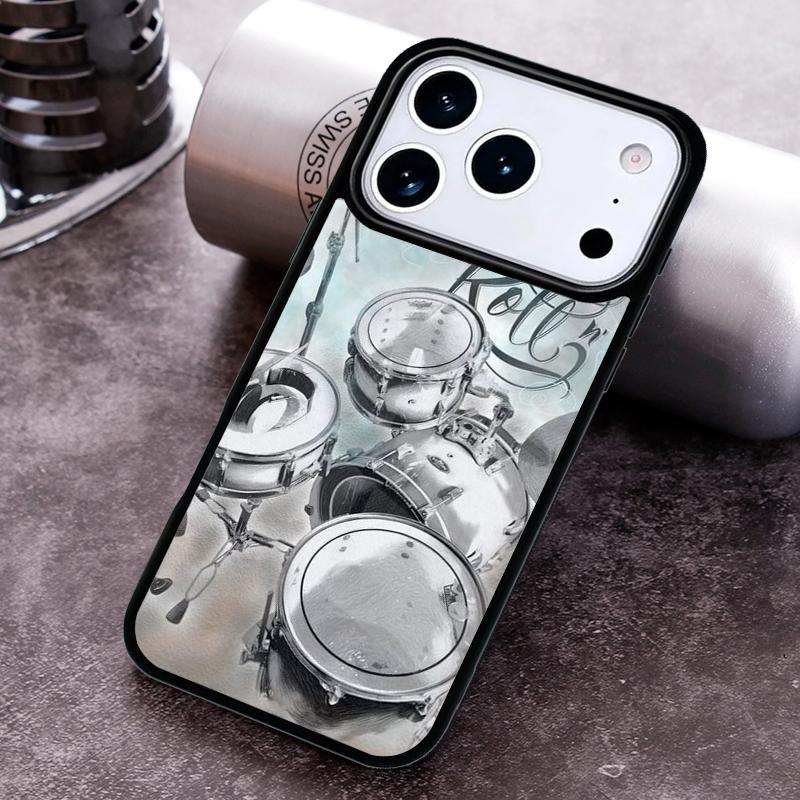 Чехол для телефона с принтом музыкального инструмента Барабан для iPhone 17 16 15 Pro Max Air 14 13 12 11 Plus Ударопрочный Чехол Capa