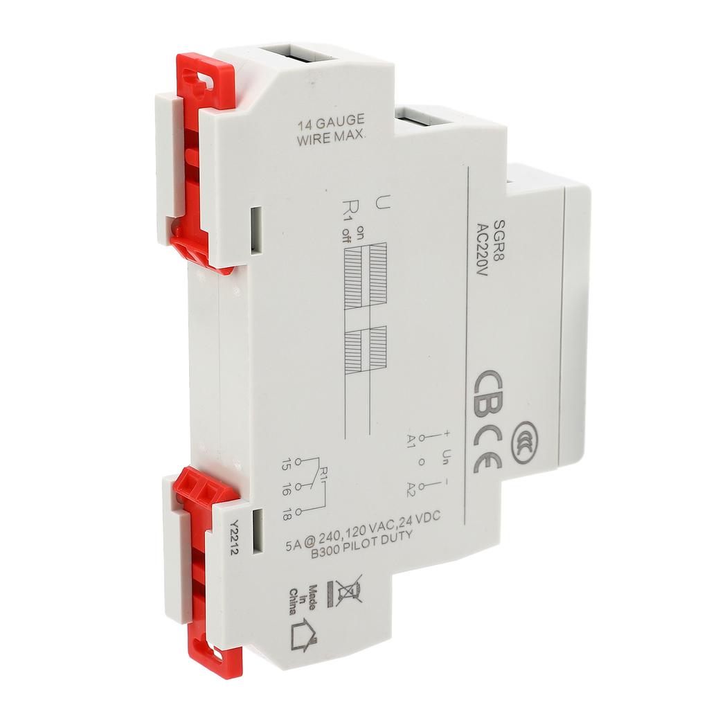 Промежуточное реле вспомогательной цепи 5A 16A 12‑240V AC DC со светодиодным индикатором для безопасности