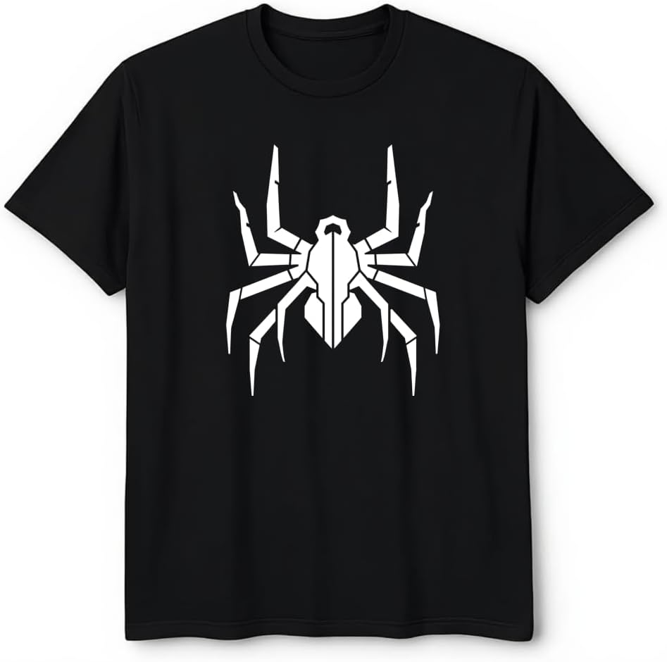 Geometric Spider Graphic Black T-shirt