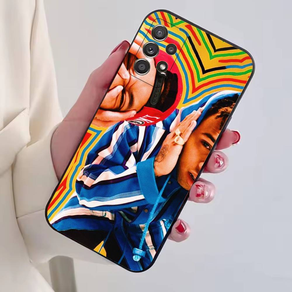 R&B Singer C-Chris Brown Phone Case Black Silicone Soft For Samsung S25,S24,S21,S22,S23,S30,Ultra,S20,Plus,Fe,Lite