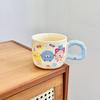Милая угольная кружка с крышкой и ложкой, высококачественная, для девичьего сердца, керамическая, для пары, подарок девушке на день рождения