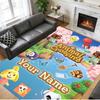 Crystal Velvet Rug Custom Name Text, Soft Non Slip Floor Mat Home DecorAnimal Crossing
