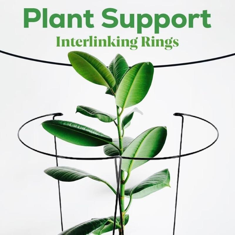 Колья для поддержки растений, 8 шт., зеленая опорная рамка с бантиком, клетка для сада, полукруглая