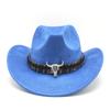 Suede Ethnic Style Top Hat Western Cowboy Hat Tibetan Performance Hat Men'S Retro Woolen Hat