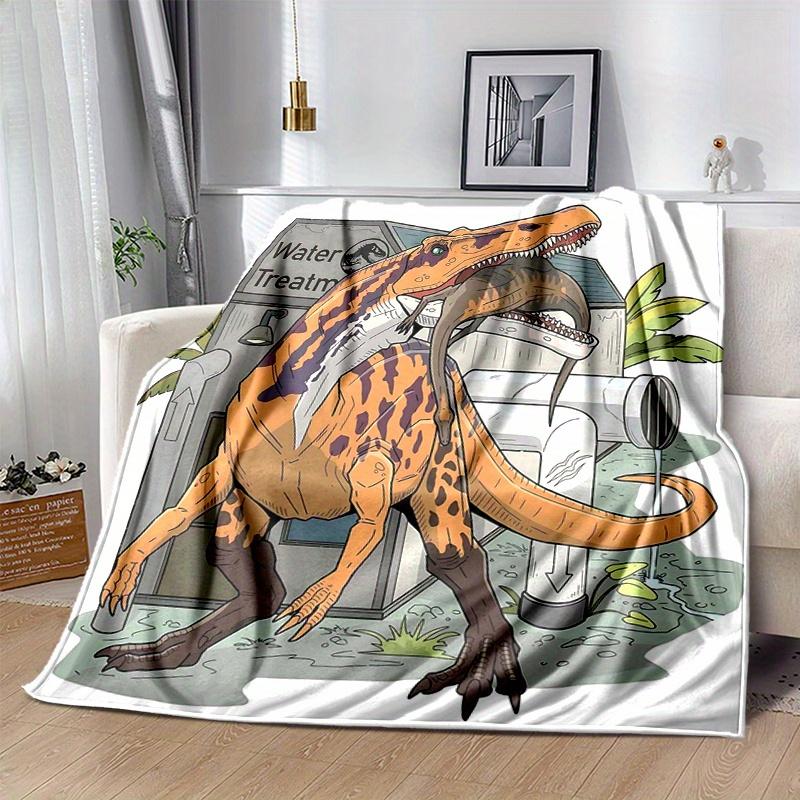 1pc Water Treatment Tyrannosaurus Blanket Soft Throw for Home Decor, Gift Idea, Living Room, Travel, Camping, Car Blankets