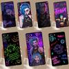Чехол для Samsung Galaxy S23 S24 Ultra S8 S9 S10 S22 Plus Note 10 20 Ultra S20 S21 FE с персонажем Джинкс из аниме Аркейн