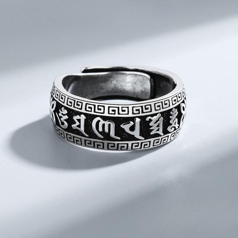 925 Sterling Silver Geometric Cubic retro Stackable Ring for Women Trendy Platinum Plated Brand Party Jewelry AccessoriesGood product