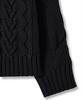 NOIRER Heavy Multi-Cable Oversized Sweater (Black)