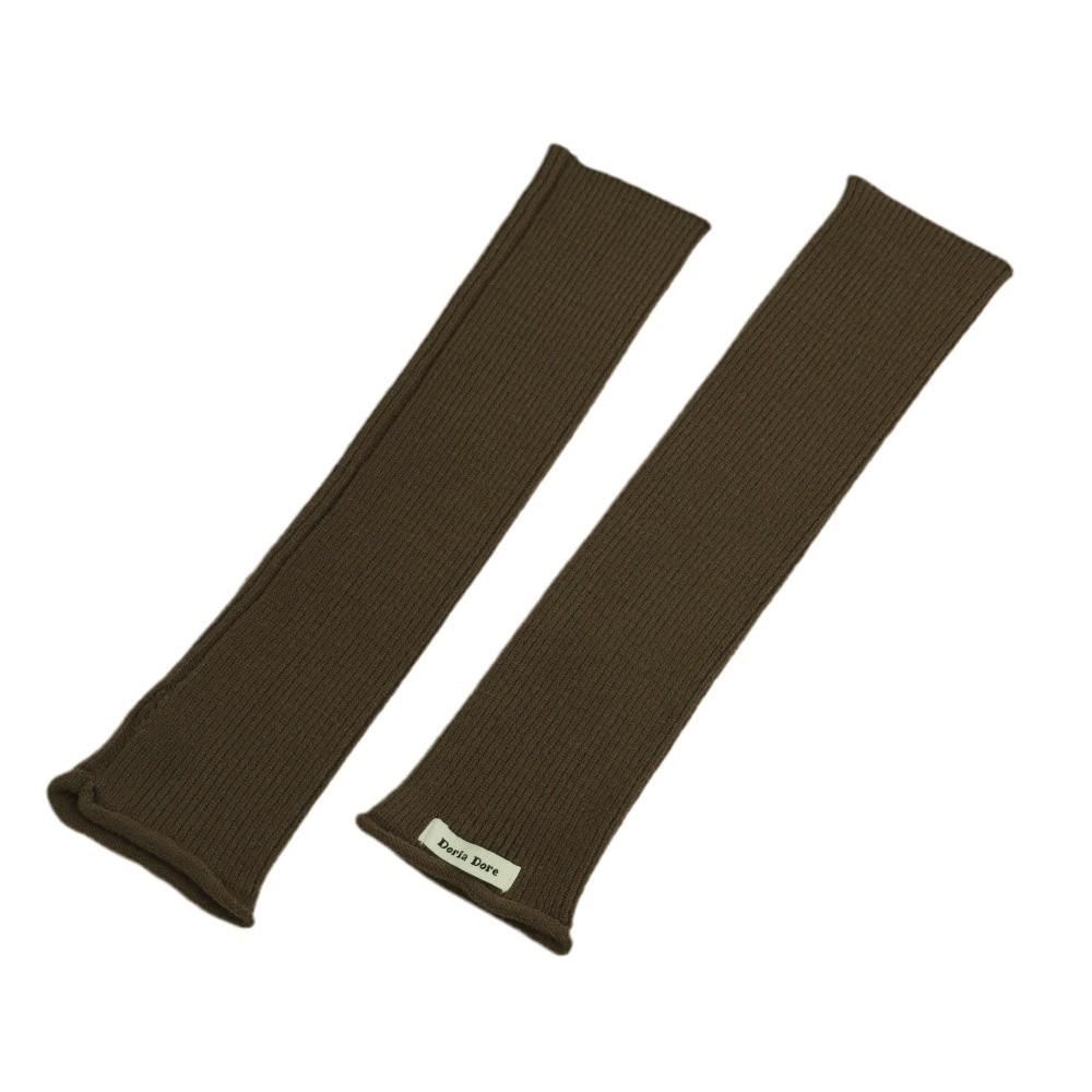 Вязаные рукава-перчатки для женщин на осень и зиму, теплые однотонные нарукавники, полупальцы, шерстяные напульсники, накладные рукава, чехол для рук