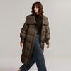 ELLE French Vintage Melange Basic High-End Spliced Fashion Design Casual Loose Versatile Long Sleeve 90 Goose Down Puffer Jacket EY49376