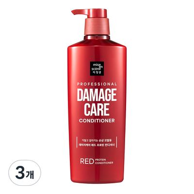 Кондиционер для поврежденных волос с красным протеином, 680 мл, 3 шт.