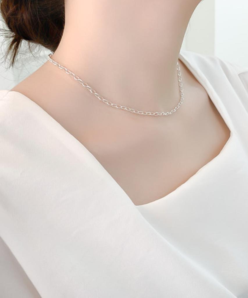 Серебряная цепочка Alleun 925 имбирного цвета, овальное плетение
