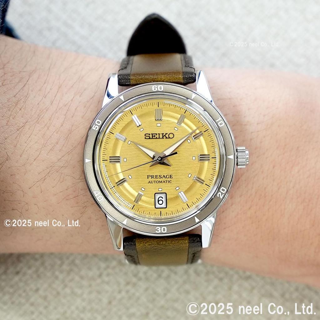Seiko Presage Style Автоматические Коричневые Часы 60-х, SARY269, Мужские,