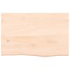 Wall Mounted Washbasin Countertop with Bracket Steel and Solid Oak Wood