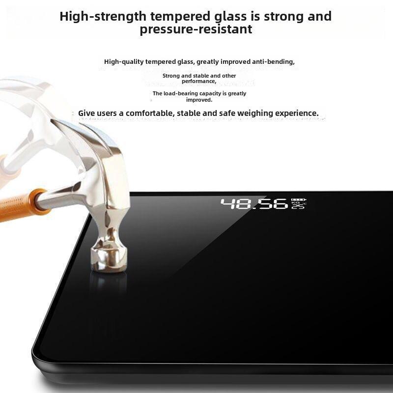 Перезаряжаемые Bluetooth-весы для измерения жира в организме: Точное электронное взвешивание для взрослых в домашних условиях
