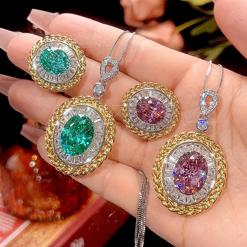 Jewelry Simulation Bird'S Nest Cut Color Treasure Jewelry Light Luxury Set 12 * 16-10 * 12