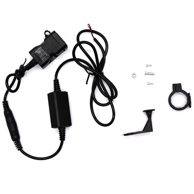 Зарядное устройство для мобильного телефона на мотоцикле Qc3.0, быстрая зарядка, два USB-порта с переключателем, модифицированное автомобильное зарядное устройство 12–24 В, универсальное