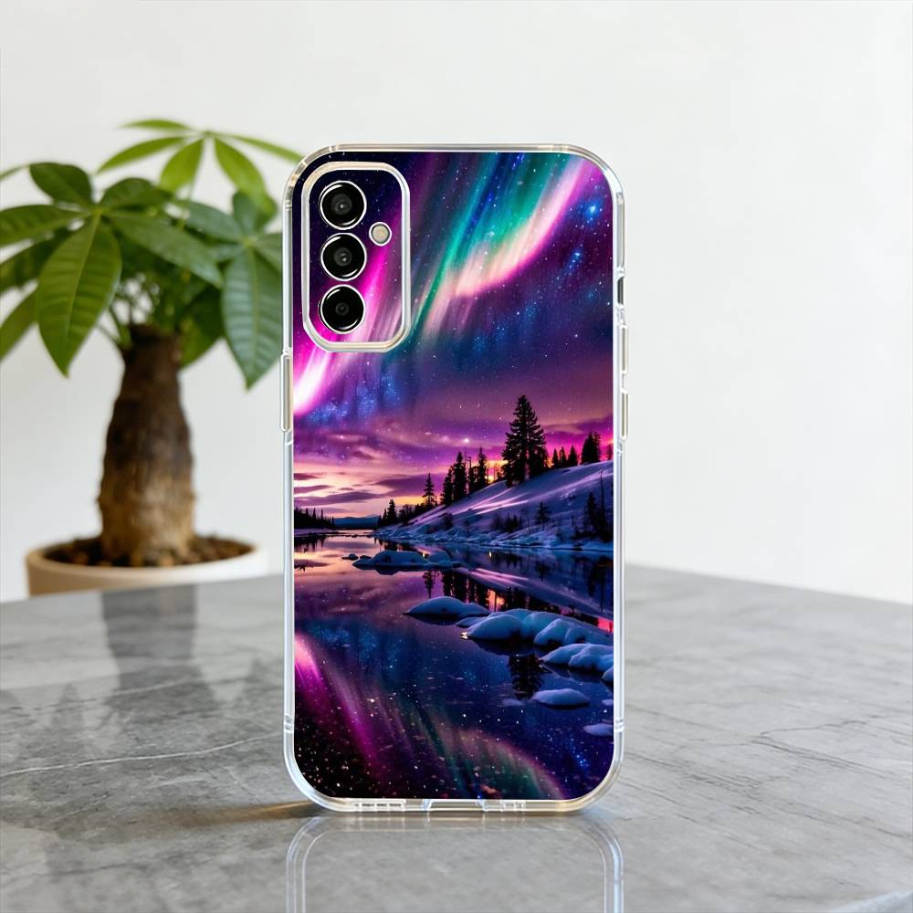 Северное сияние Чехол для телефона Прозрачный силиконовый Мягкий Для SamsungA10,12,20,21S,30,31,40,50,51,52,70,71