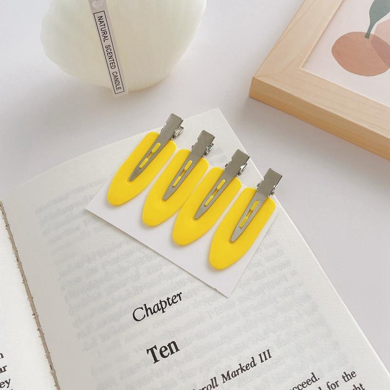 Ladies Side Bangs Fixed Tassel Hair Clips 4 Pieces/Set Head Accessories Barrette Hair Accessories Women Girls Makeup Tools