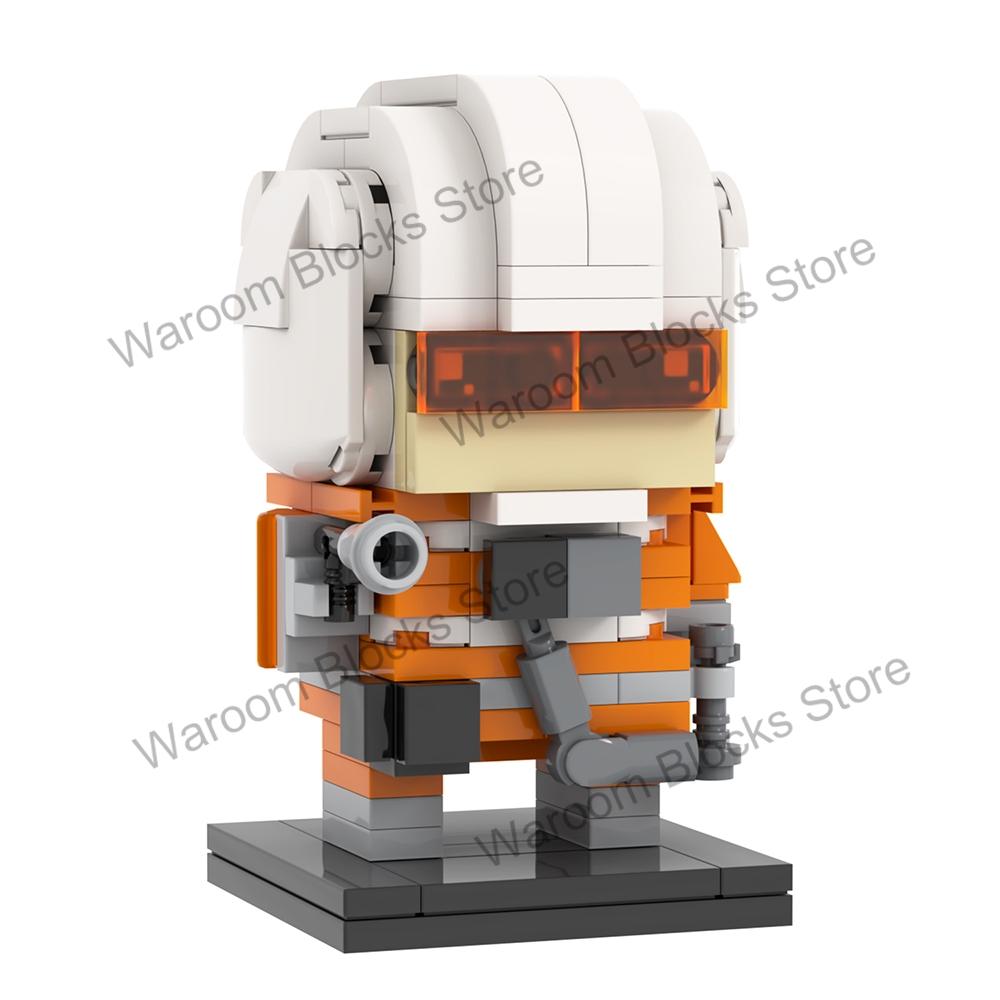 MOOXI MOC Космическая Война Brickheadz Межзвездный Sci-Fi Робот Совместимые Фигурки Строительные Блоки Игрушки Для Взрослых Для Детей Подарок Кубики