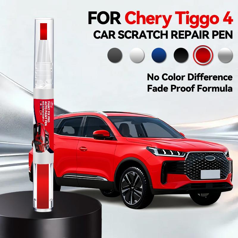 Ремонтный маркер для краски автомобиля Chery Tiggo 4 4Pro 2017-2024, аксессуары для ремонта царапин на краске, синий, серебристый, белый, красный, зеленый