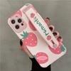 Мягкий ремешок-держатель для телефона, чехол для Iphone 11 12 13 Pro Xs Max X Xr 7 8 Plus, противоударный чехол с милым персиком и клубникой