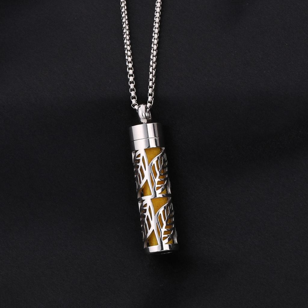 Ожерелье-диффузор для ароматерапии в форме сердца из нержавеющей стали с вращающейся подвеской