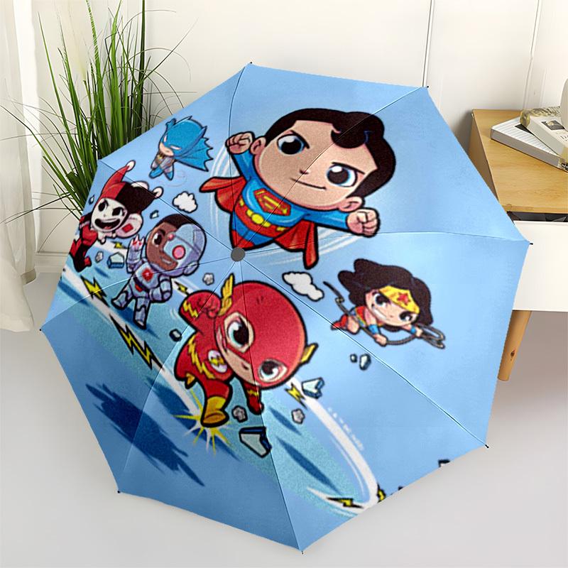 1pc Superhero Adventures Umbrella with Plastic Handle,Cartoon Pattern,Suitable for All Seasons Multi-functional Umbrella356