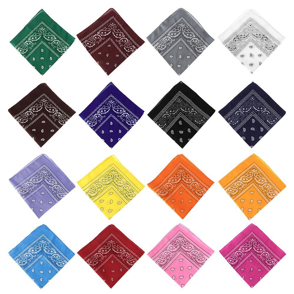 Women Fashion Neck Scarf Headwear Wristband Hair Band Printed Square Scarves Paisley Bandana