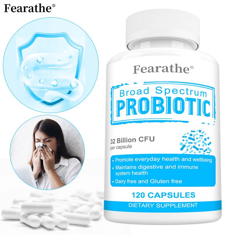 Broad Spectrum Probiotic 32 Billion CFU Digestive Immune Health 120 Capsules