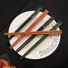5 Pairs of Bamboo Chopsticks Household Long Chopsticks Non-slip Set Tableware Chopsticks Multi Color Wooden Chopsticks Set