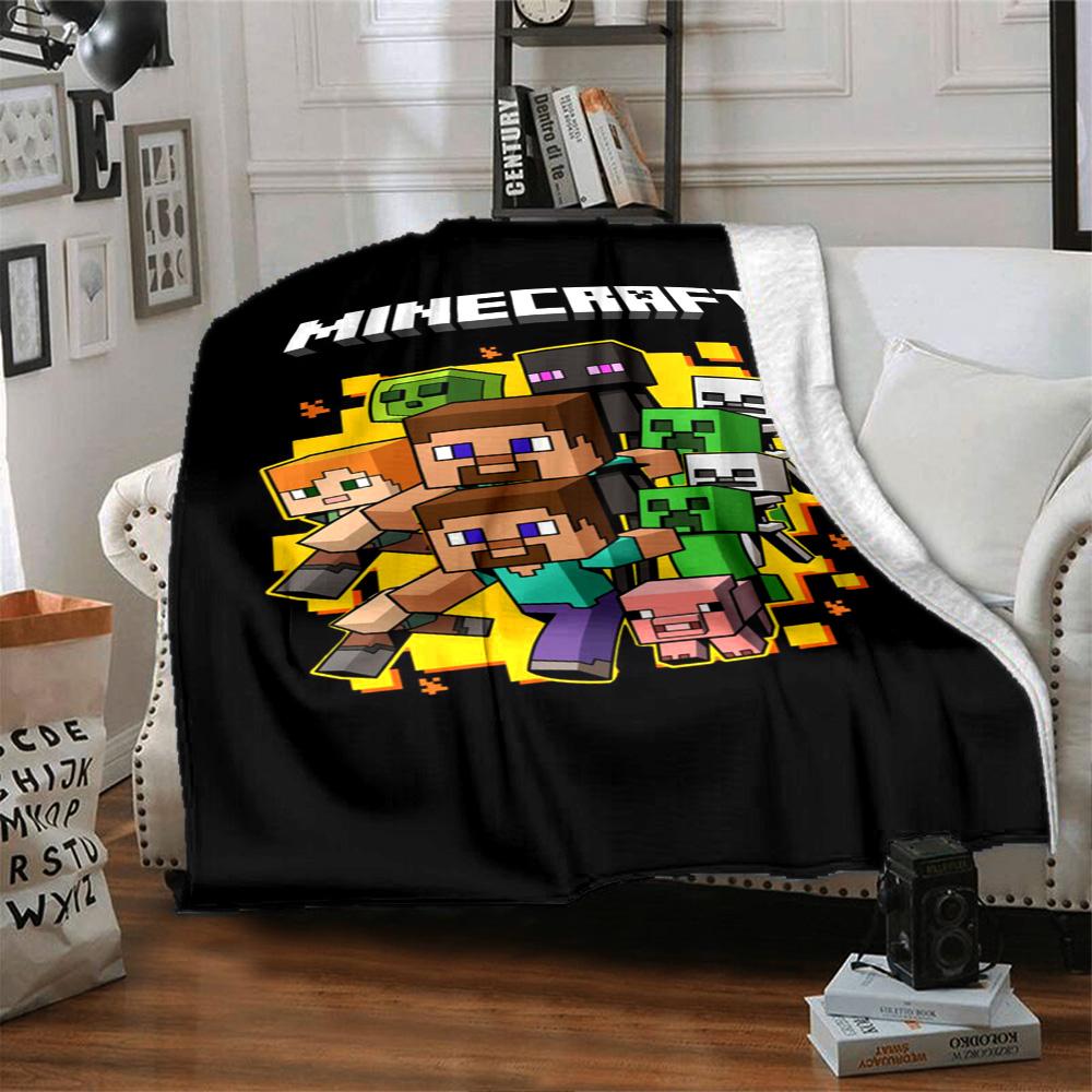 Minecraft Blanket Warmthful Decor Great for Sofa Seaside Office for All Seasons Modern Suitable for Gifting Relatives and Friends