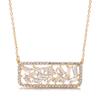 SIMJOO Stylish Zircon Necklace Creative Rose Gold Necklace