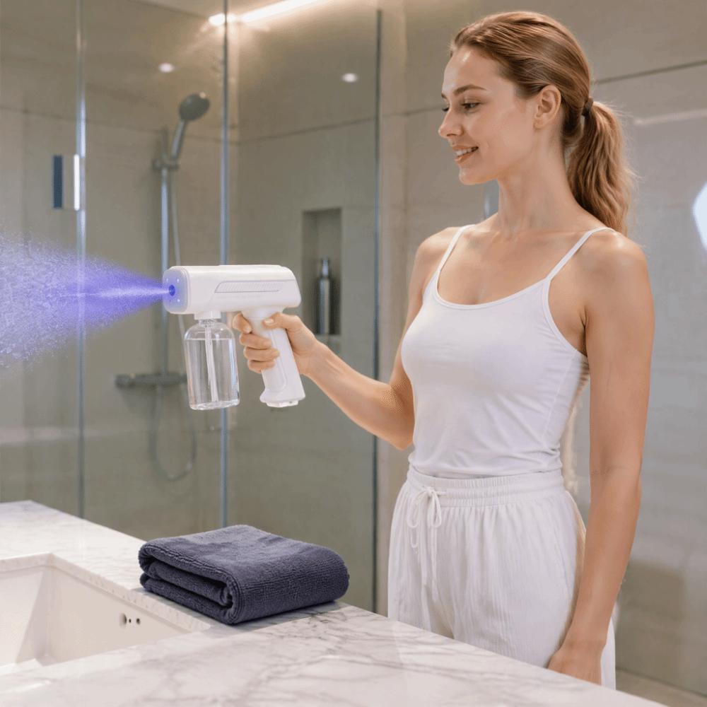 Wireless Atomizing Spray Bottle Rotating Nozzle Disinfectant Atomizer Garden