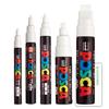 Mitsubishi Pencil Water-Based Marker Posca White PC-1M 3M 5M 8K 17K Set of 5 All Lead Widths + Roconeco Trial Writing Card