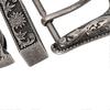 Vintage Style Handmade Carving Alloy Waist Belt Buckle Set for Collar Saddle Accessories40mm   Inner Diamter