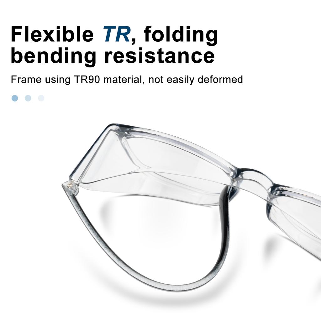 2 шт. Защитные очки от пыльцы, квадратные, с защитой от запотевания и блокировкой синего света, с боковыми щитками для школы и повседневной жизни