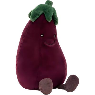 Jellycat Серия 'Веселая еда' Баклажан Успокаивающий Фиолетовый Кукла Плюшевая Кукла 31 см в высоту
