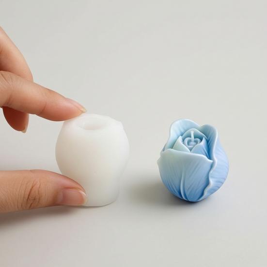 Силиконовая форма Цветок Тюльпана, 3D Цветочная Форма для Изготовления Свечей, Мыла, Мастики, Шоколада, Воска, Смолы, Форма для Выпечки и Украшения Тортов