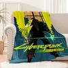 Плед Cyberpunk Edgerunners Мягкий Уютный Плюшевый Плед для Гостиной Офиса Спальни Идеальный Подарок на День Рождения для Детей и Геймеров