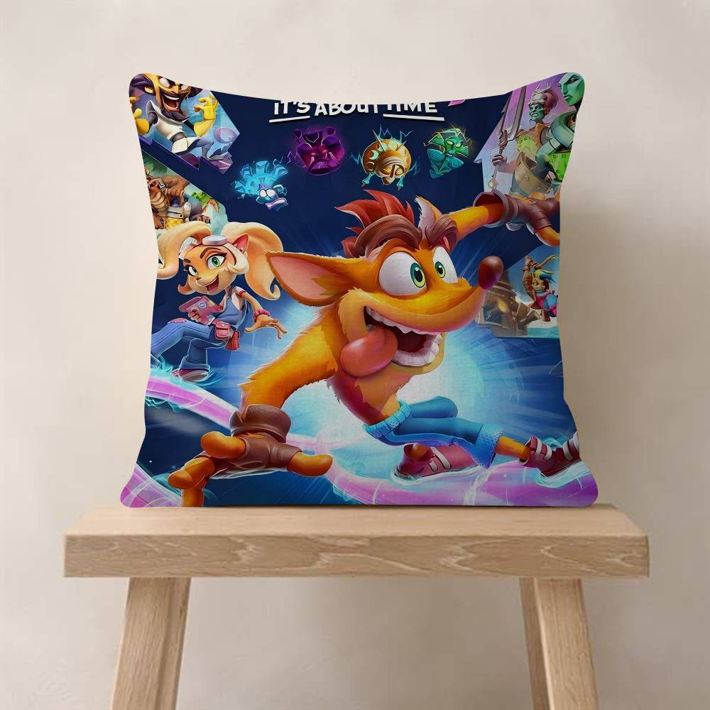 Игровой CCrash Bandicoots Наволочка Дизайн Чехла для Подушки Декор Праздничный Декор