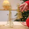 Iron Golden Christmas Tree Decoration Festive Tabletop Ornament Holiday Home Decor Xmas Tree Figurine Christmas Party Decoration